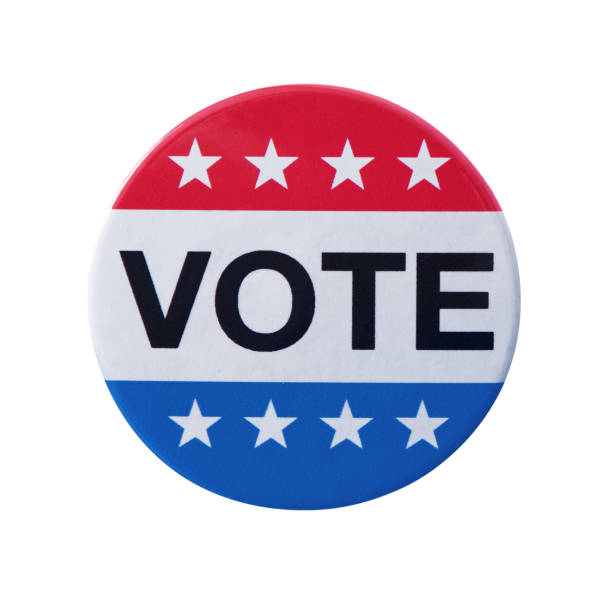 insigne pour l’élection aux états-unis - vote button photos et images de collection
