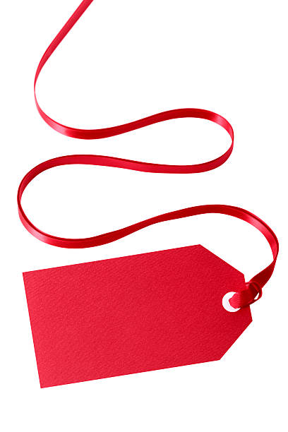 istock A red tag with a red ribbon attached 154046652