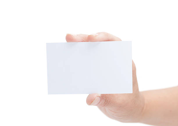 istock human hand holding Business Card 154046947