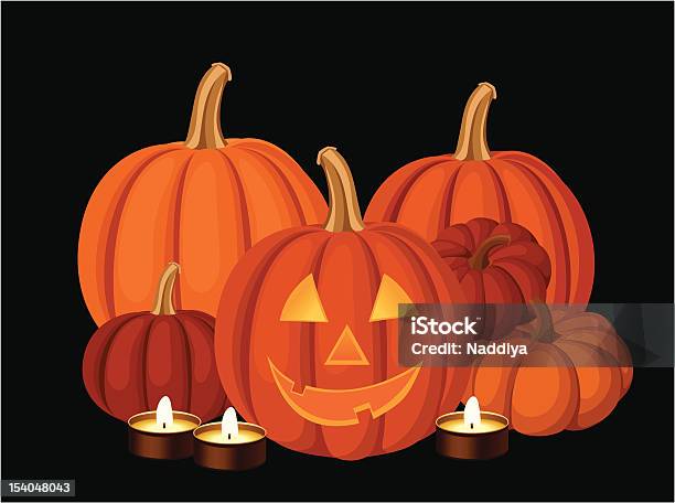 Halloweendessus De Citrouilles Illustration Vectorielle Vecteurs libres de droits et plus d'images vectorielles de Automne