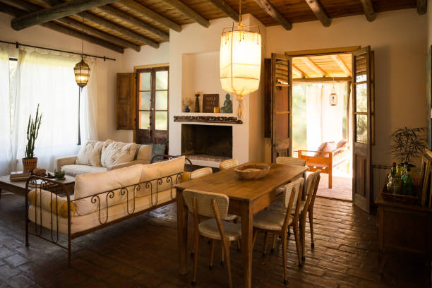 istock Beautiful dinning room and living room 1540497816