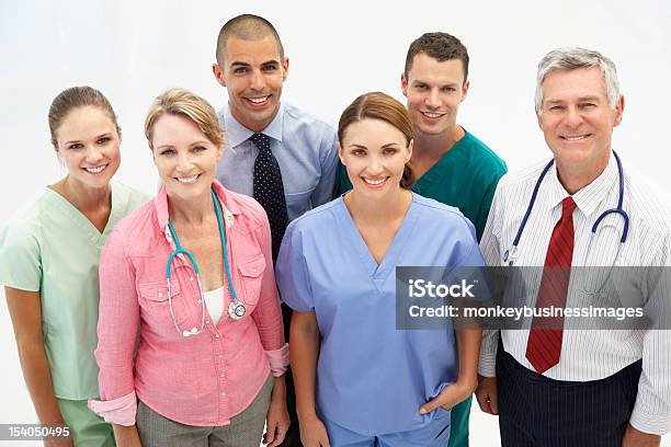 Professional Medical Staff Of Men And Women Stock Photo - Download Image Now - General Practitioner, Teamwork, Group Of People