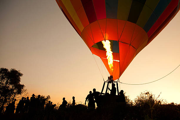 Adventure Hot air balloon stock photo