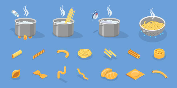 Straining Pasta Animation Straining Food