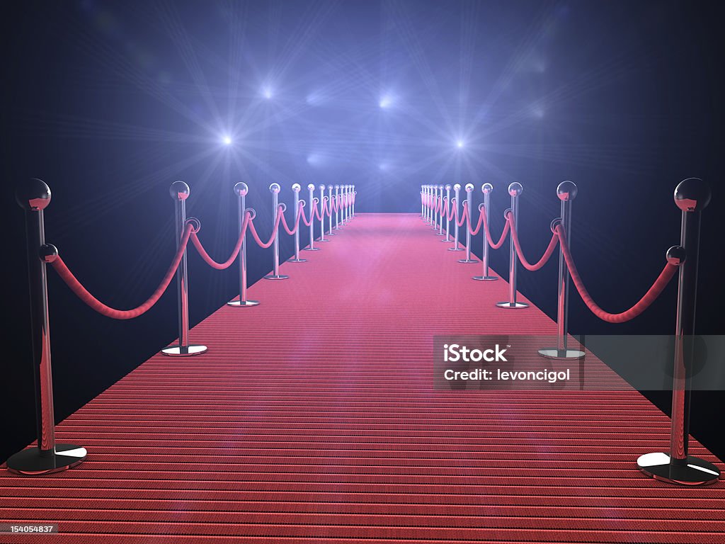 Tapis rouge - Photo de Corde libre de droits