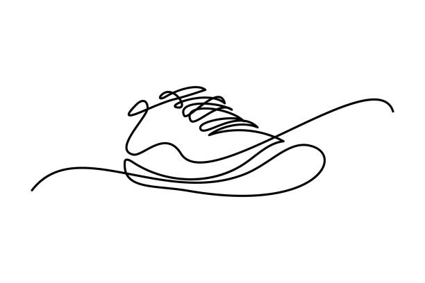 sports shoe - sportschuh stock-grafiken, -clipart, -cartoons und -symbole