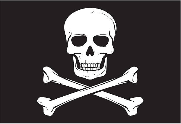 ilustraciones, imágenes clip art, dibujos animados e iconos de stock de vector bandera pirata - pirate flag