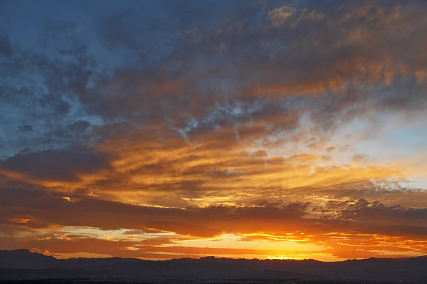 istock Clouds color of fire over the Las Vegas 154060086