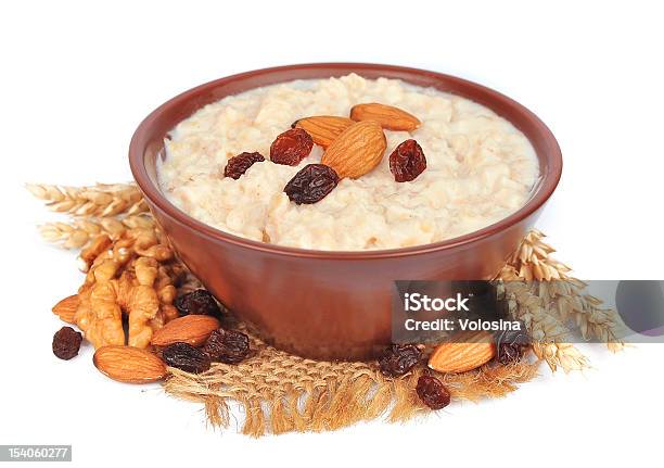 Porridge With Nuts Stock Photo - Download Image Now - Agriculture, Almond, Backgrounds