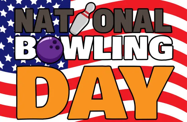 Vector illustration of national bowling day theme template design vector sport celebration