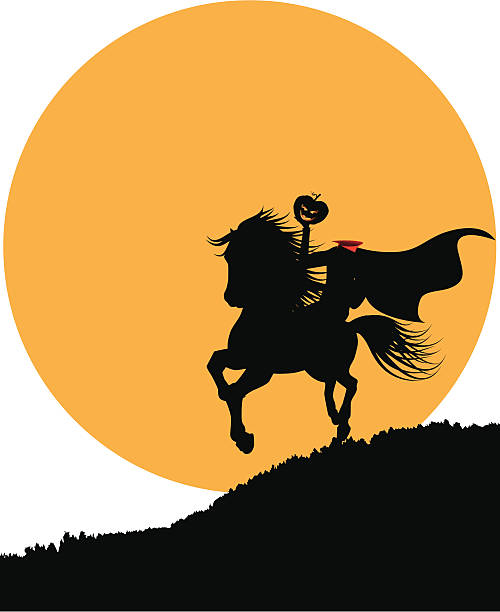 Headless Horseman The headless horseman rides against the full moon. See similar files: jockey stock illustrations