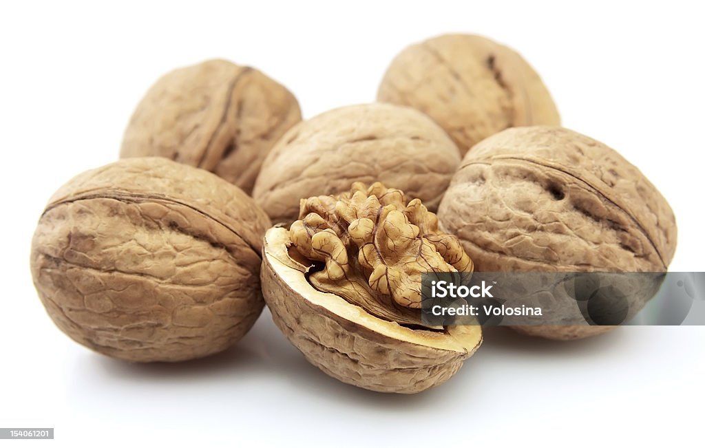 Walnuts Walnuts on a white background Backgrounds Stock Photo