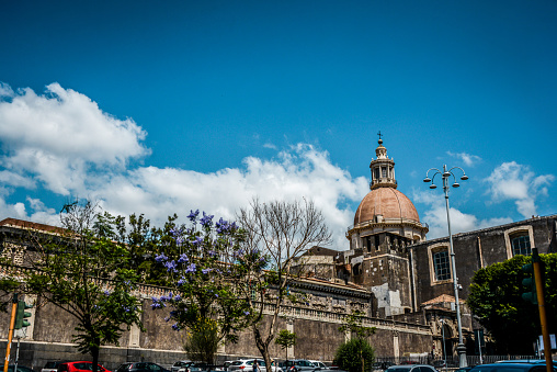 Outside Of The Monastery of San Nicolò l'Arena in Catania, Sicily, Italy