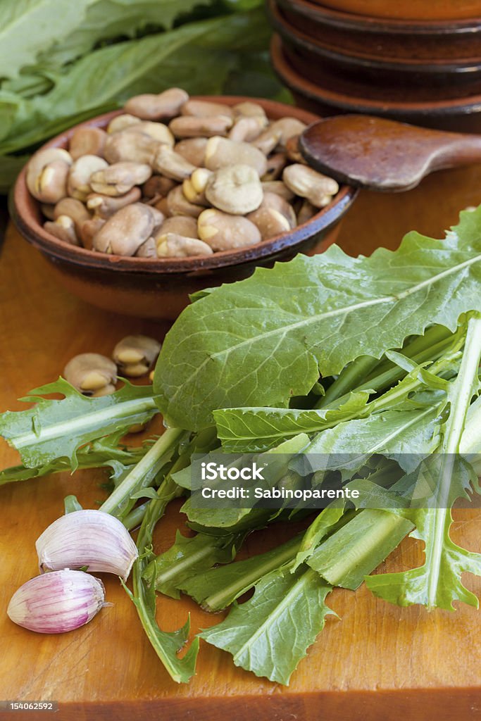 Frijoles Fava y endivias - Foto de stock de Achicoria común libre de derechos