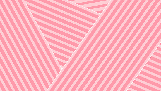 Geometric Diagonal Stripes - Abstract Background of Multi-layered Parallel Lines Pink Modern Layered Effect
