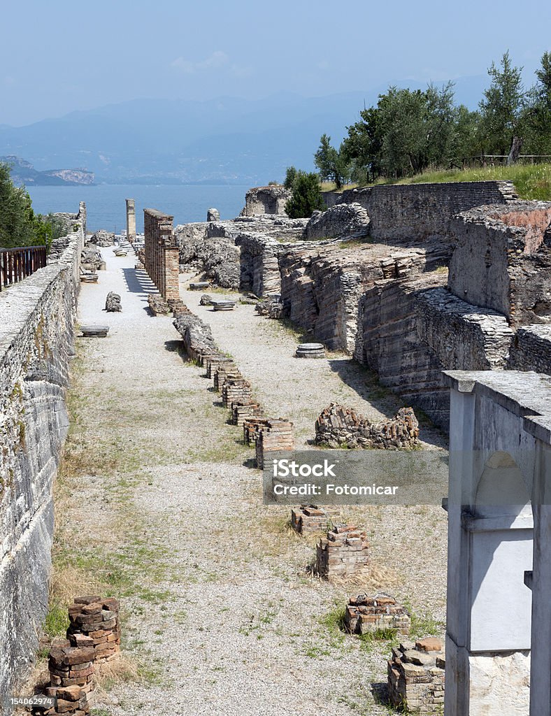 Roman Ruins Sirmione Catullo Caves Gortte Di Catullo Roman Ruins, Sirmione, Lake Garda, Italy Sirmione Stock Photo