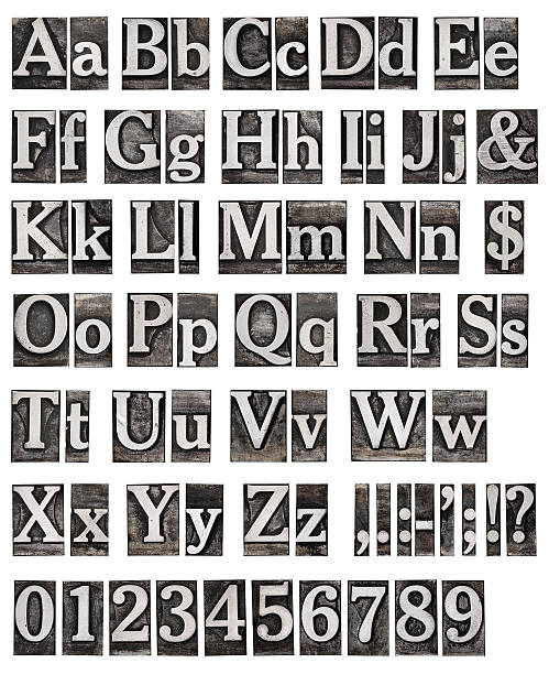istock An alphabet from an old metal engraving 154063222