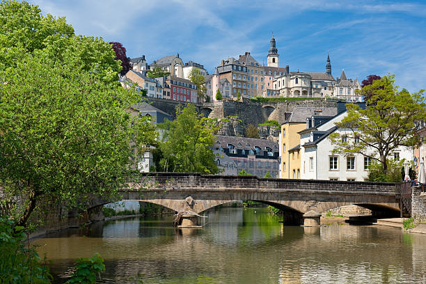 istock Alzette river in the Grund, Luxembourg 154063587