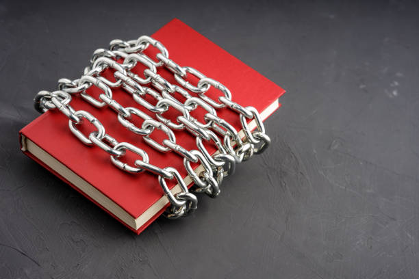 istock several turns of a chain bind a red book on a gray background 1540658239