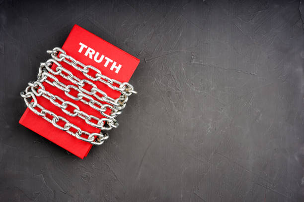istock it is written on the red book, however, there are several rows of chains around the book 1540658808