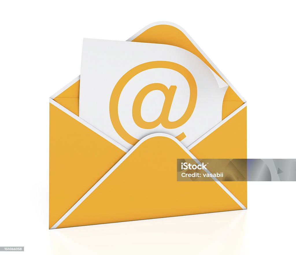 E-mail Busta - Foto stock royalty-free di Arancione