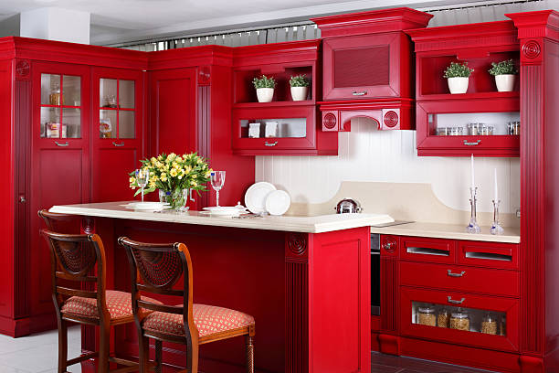 istock Bright brand new european kitchen 154066155