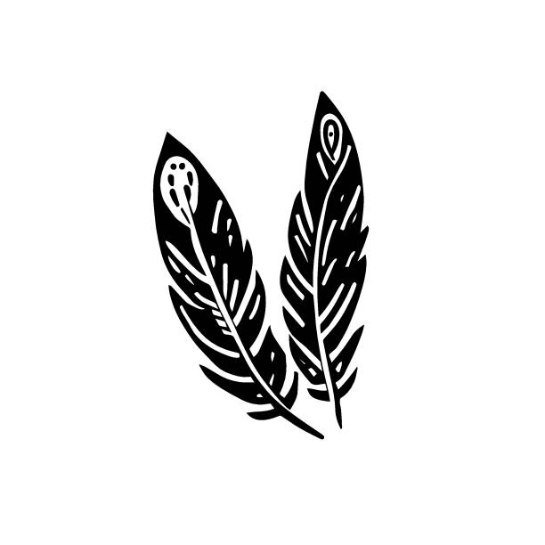 ilustrações de stock, clip art, desenhos animados e ícones de feathers - peacock feather outline black and white