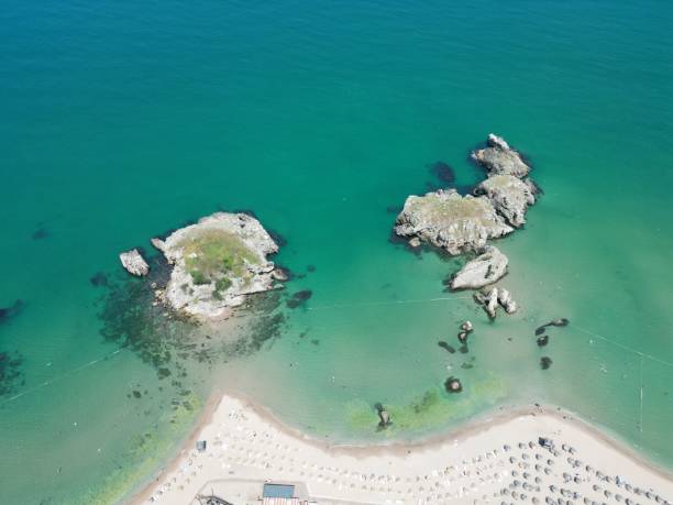 istock amazing beach view from drone and small bays with rocks 1540672532