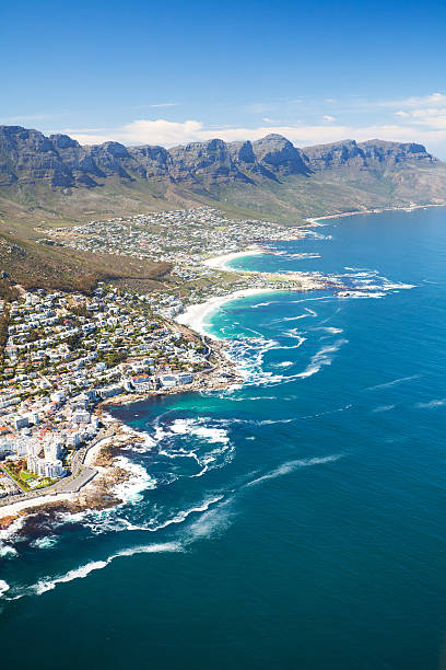 aerial view of Cape Town aerial view of coast of Cape Town, South Africa cape peninsula photos stock pictures, royalty-free photos & images