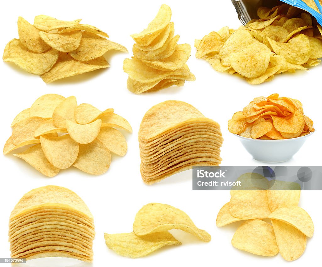 Zestaw Chipsy ziemniaczane Heapsowi - Zbiór zdjęć royalty-free (Bez ludzi)