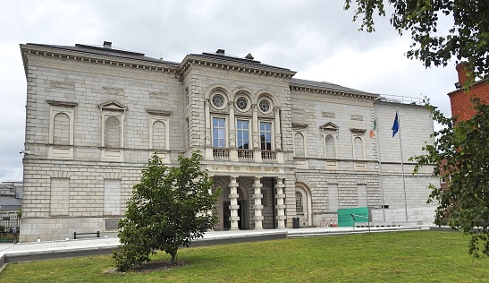 7th July 2023, Dublin Ireland. The National Art Gallery of Ireland building in Merrion Square, Dublin City Centre.