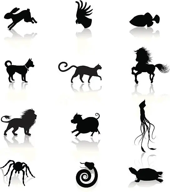 Vector illustration of Animal Icons