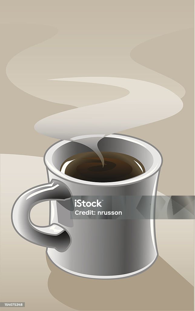 Taza de café - arte vectorial de Beige libre de derechos