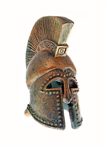 istock Greek bronze helmet. 154076835