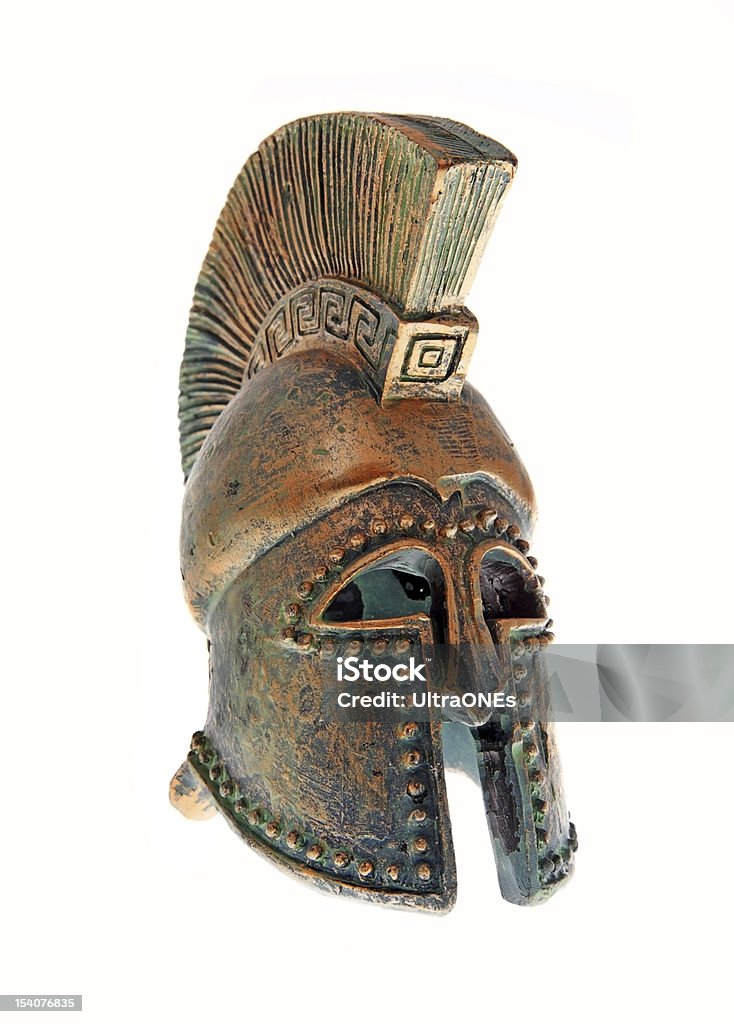 Grego capacete de bronze. - Foto de stock de Capacete - Equipamento royalty-free