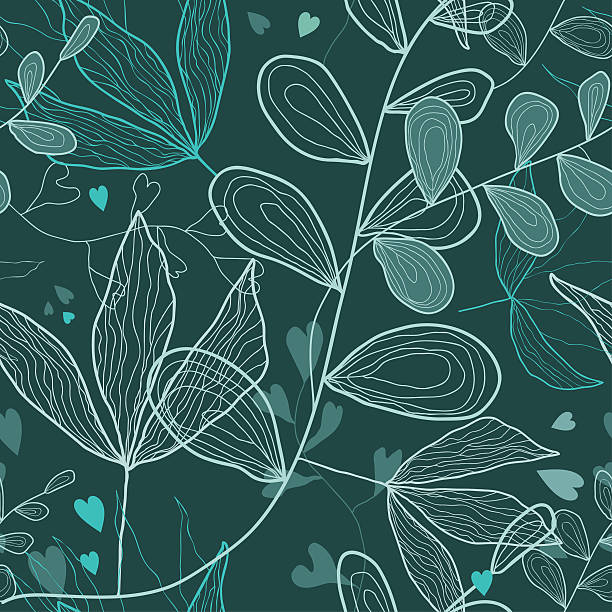 seamless floral background vector art illustration
