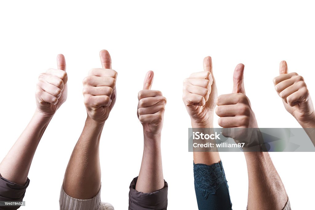Thumbs Up on White Background Thumbs Up Stock Photo