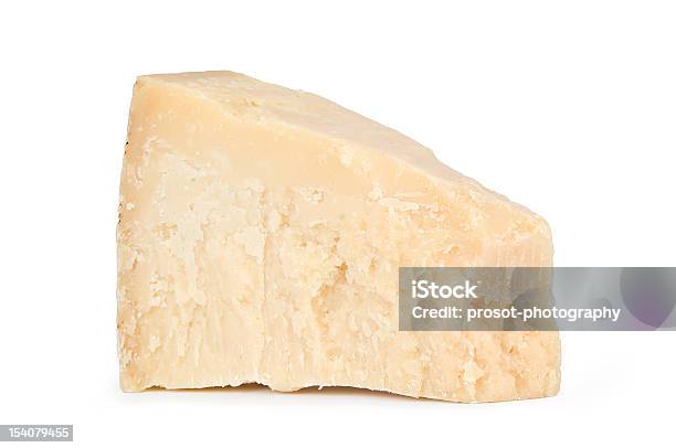 Piece Of Resh Parmesan Cheese Stock Photo - Download Image Now - Parmesan Cheese, Cheese, Cut Out