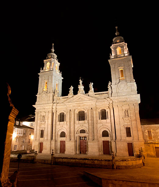 istock Facade of the cathedral in Lugo, Spain 154081742