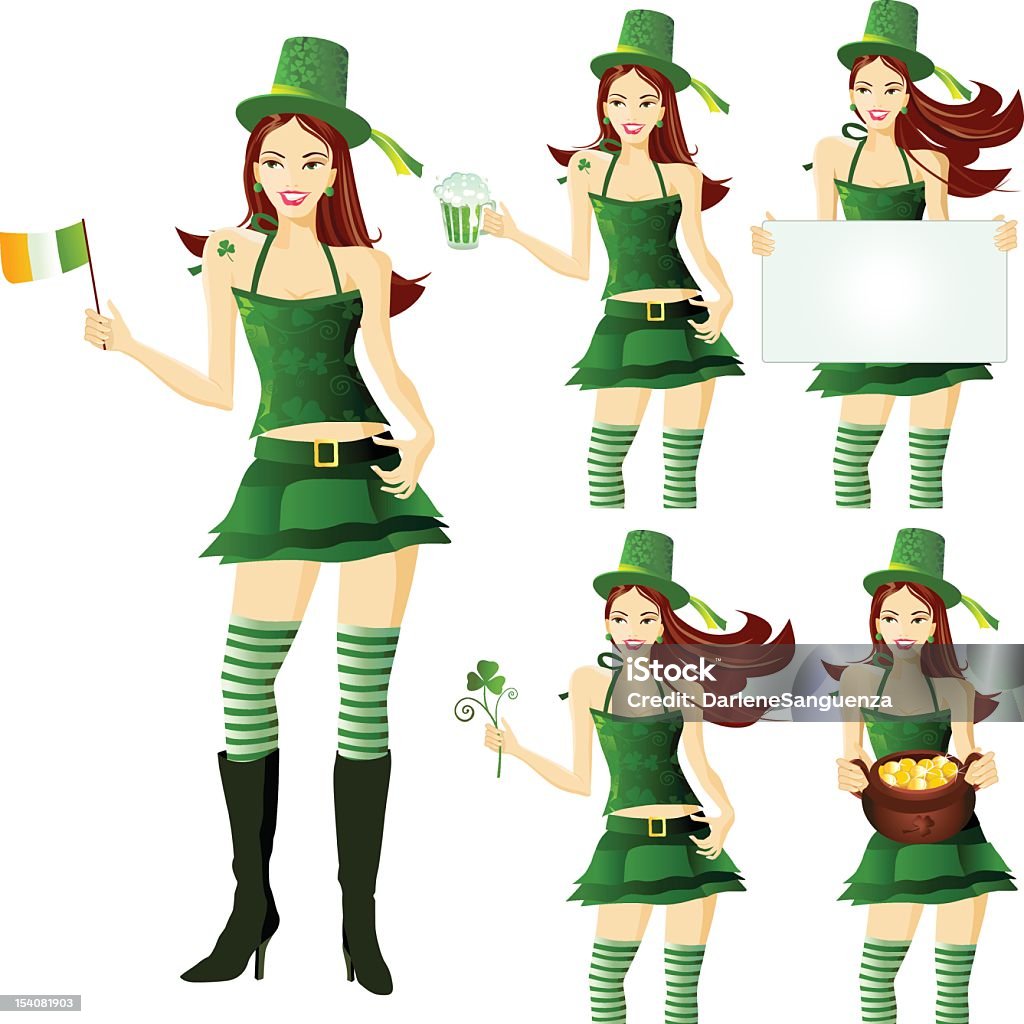 Fille irlandaise - clipart vectoriel de Bière libre de droits