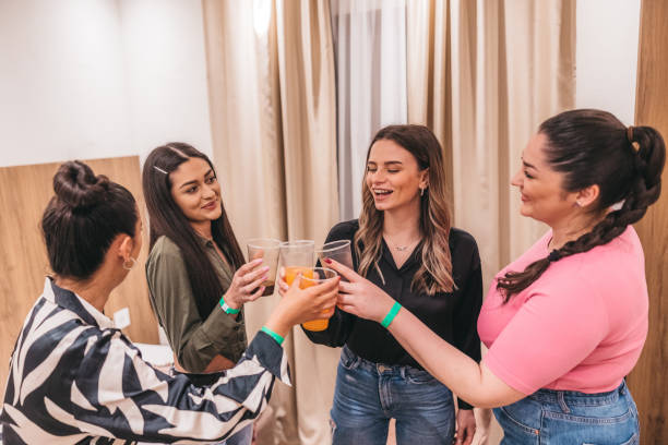 istock Beautiful young women getting ready for a party 1540819578