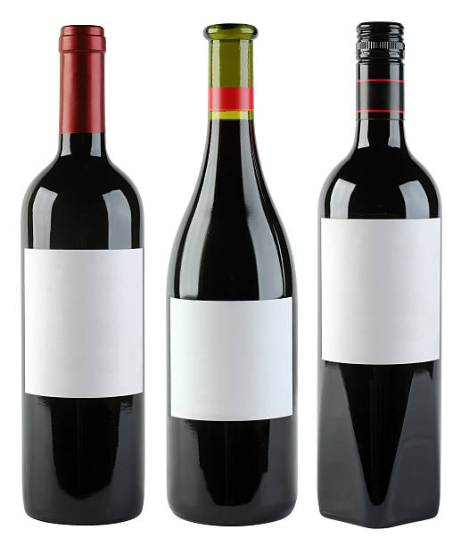 Wine Bottles Template stock photo