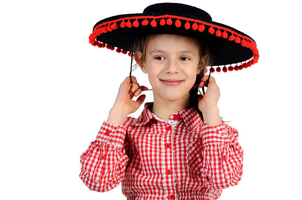 istock Girl in mexican hat 154084125