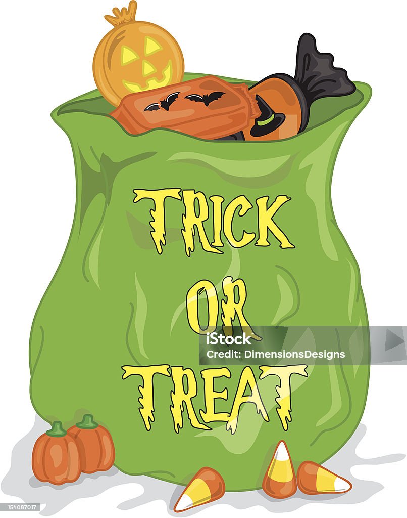 Tasche mit Halloween-Bonbon - Lizenzfrei Augapfel Vektorgrafik