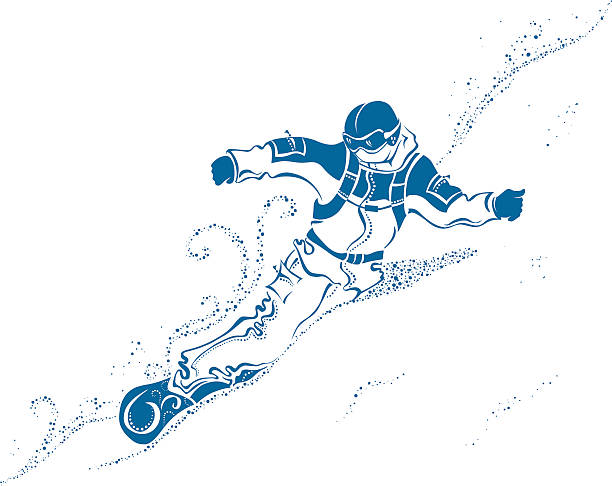 snowboard ekstremalnych - men jumping mid air air pump stock illustrations