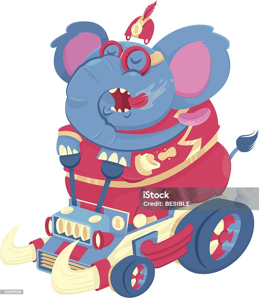 Elephant Racing Dogs Elephant Racing Stock Illustration - Download Image Now - Animal ...