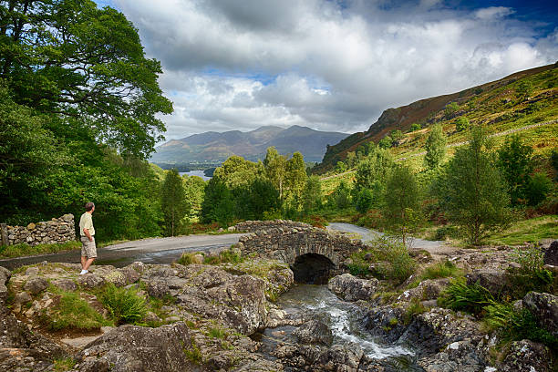 istock Ashness Bridge over small stream in Lake District 154108289