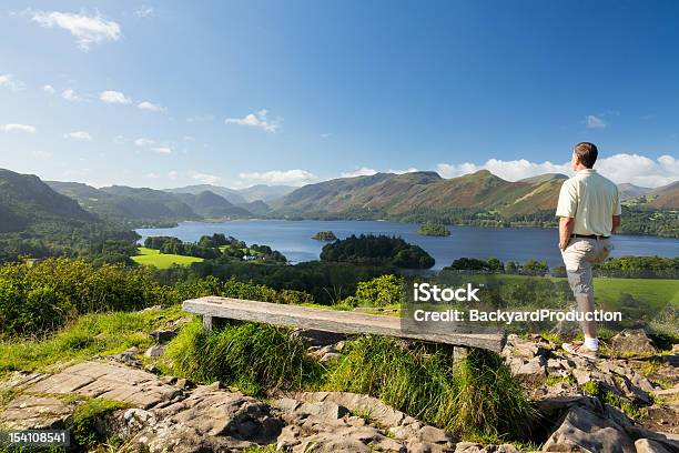 Photo libre de droit de Derwent Water De Castlehead Angle De Prise De Vue banque d'images et plus d'images libres de droit de Keswick - Keswick, Personne humaine, Admirer le paysage