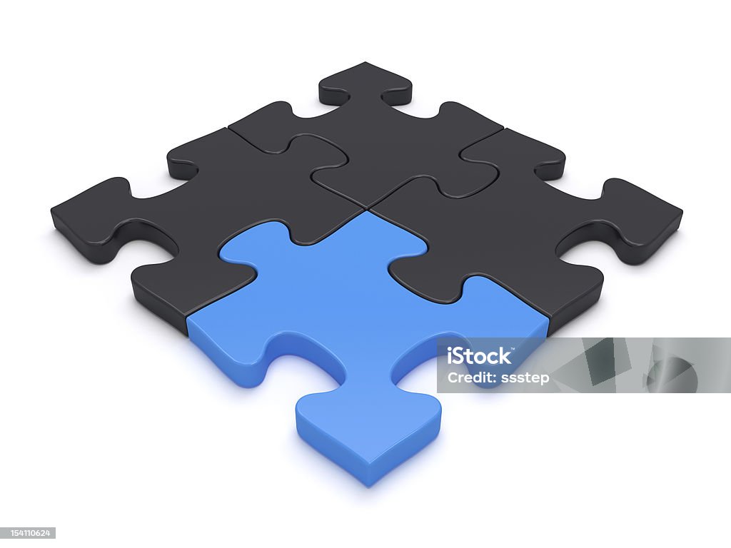 Puzzle solução simples - Foto de stock de Figura para recortar royalty-free