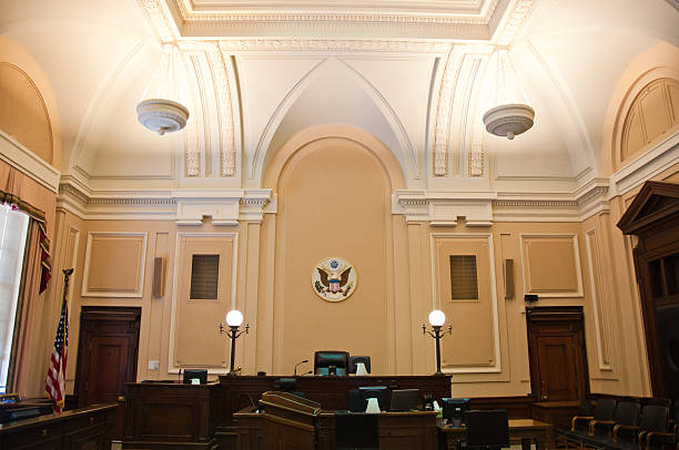 Federal Courtroom stock photo